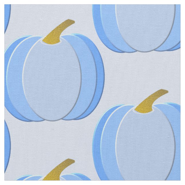 Cute Blue Baby Boy Pumpkin Custom Fabric (Close Up)