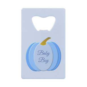 Cute Blue Baby Boy Pumpkin Custom Gender Reveal