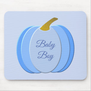 Cute Blue Baby Boy Pumpkin Custom Mouse Mat