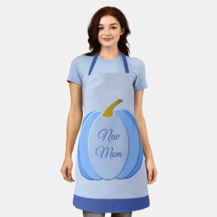 Cute Blue Baby Boy Pumpkin Custom New Mum Apron