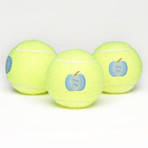 Cute Blue Baby Boy Pumpkin Custom Tennis Balls