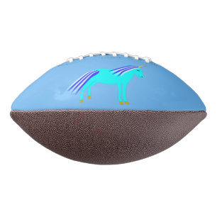 Cute Blue Baby Boy Unicorn American Football