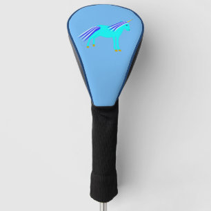 Cute Blue Baby Boy Unicorn Golf Head Cover
