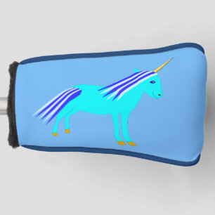 Cute Blue Baby Boy Unicorn Golf Head Cover