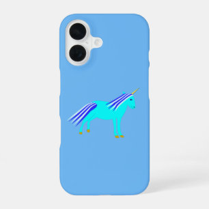 Cute Blue Baby Boy Unicorn iPhone 16 Case
