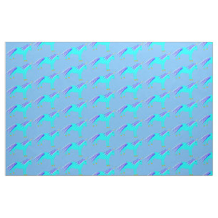 Cute Blue Baby Boy Unicorn Patterned Fabric