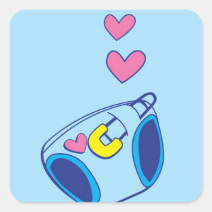 Cute Blue baby Diaper design from Wicked Greetings Square Sticker