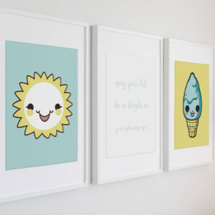 cute blue baby quote nursery poster
