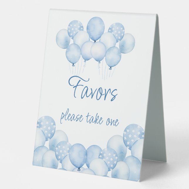 Cute Blue Balloons Favours (Front)