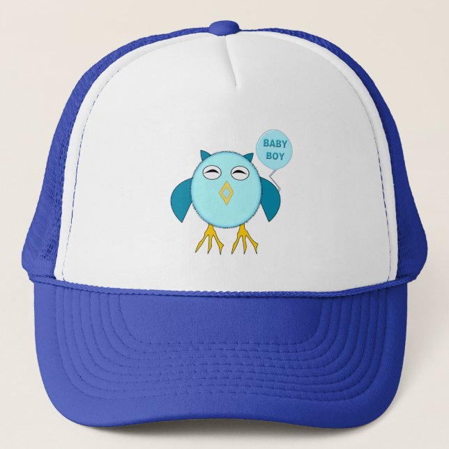 Cute Blue Bbay Boy Owl Hat (Front)