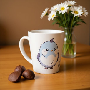 Cute blue bird -animal - Adorable Pastel  Latte Mug