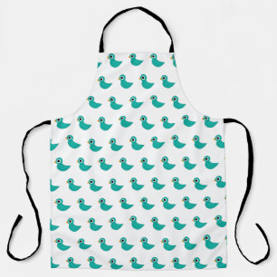 Cute blue bird apron