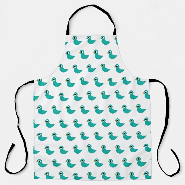 Cute blue bird apron (Front)