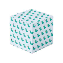 Cute blue bird cube