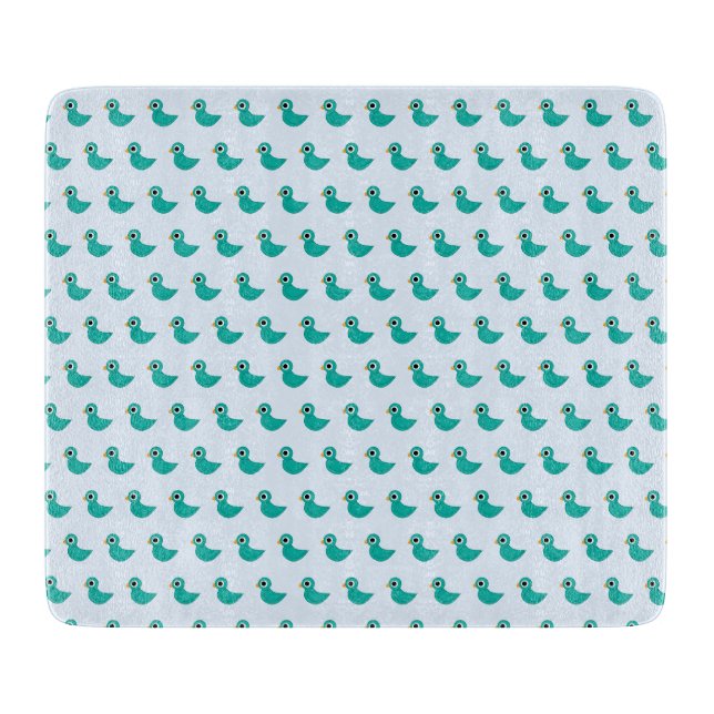 Cute blue bird cutting board (Front)