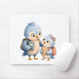 Cute Blue Bird Desk Mousepad