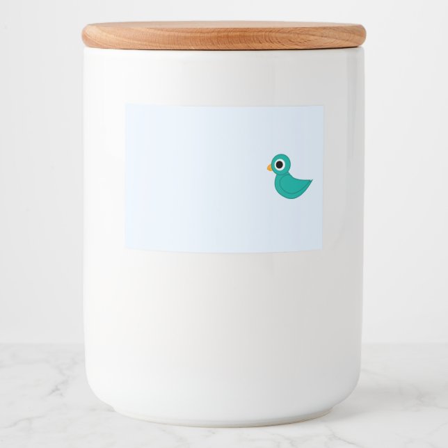 Cute blue bird food label (Front)