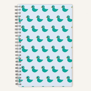 Cute blue bird notebook