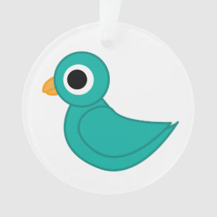 Cute blue bird ornament