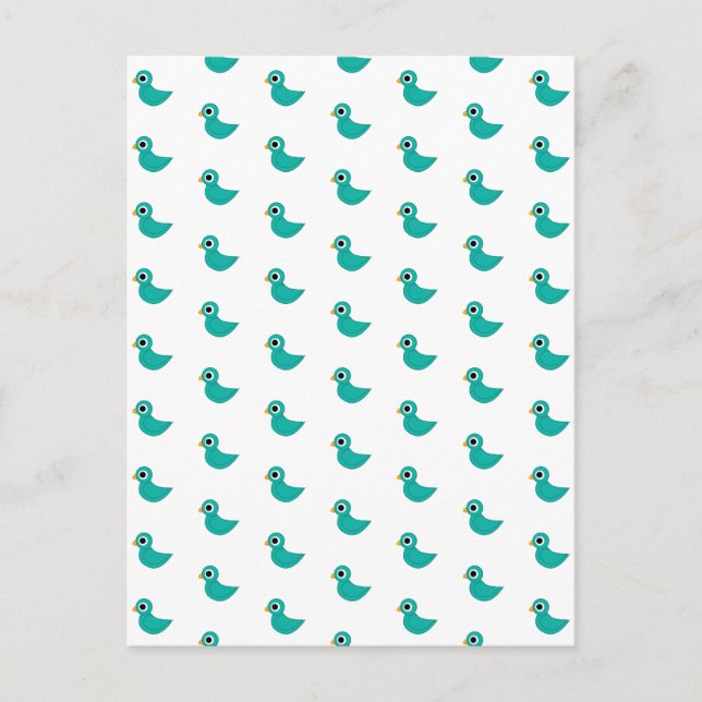 Cute blue bird postcard (Front)