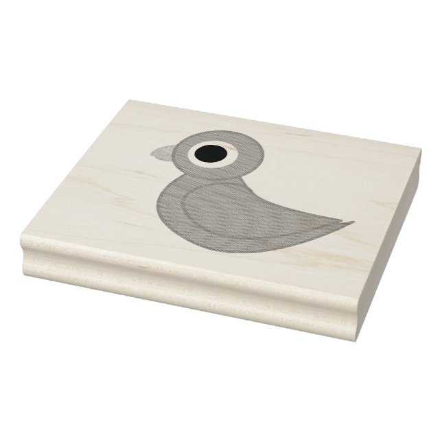Cute blue bird rubber stamp (Stamp)