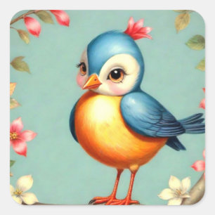 Cute Blue Bird Sticker