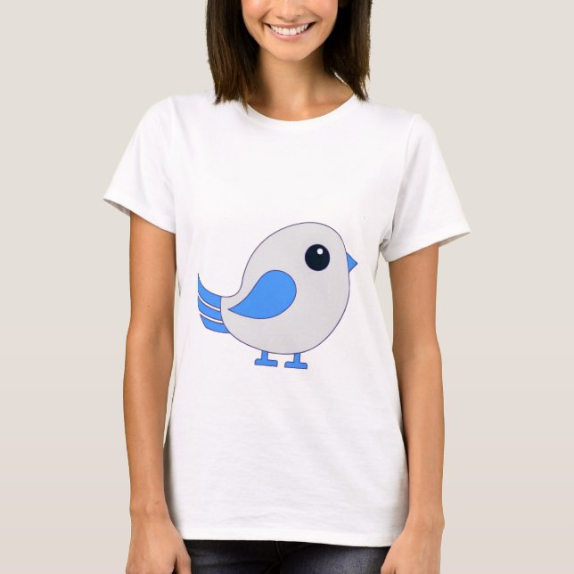 Cute Blue Bird T-Shirt (Front)