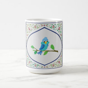 Cute Blue Bird Tapestry Coffee Mug