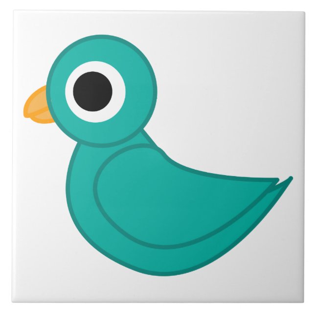 Cute blue bird tile (Front)