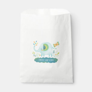 Cute Blue Boy Elephant Baby Shower Favour Bags