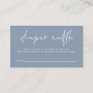 Cute Blue Boys Baby Shower Diaper Raffle  Enclosure Card