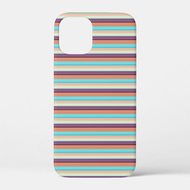 Cute blue brown stripes  Case-Mate iPhone case (Back)