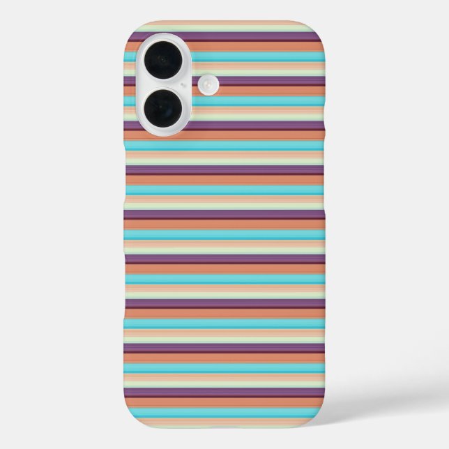 Cute blue brown stripes  Case-Mate iPhone case (Back)