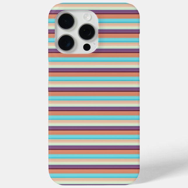 Cute blue brown stripes  Case-Mate iPhone case (Back)