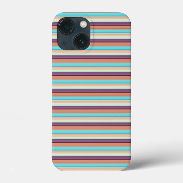 Cute blue brown stripes  Case-Mate iPhone case (Back)