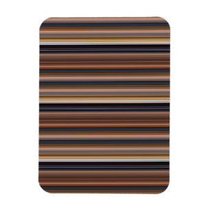 Cute blue brown stripes magnet