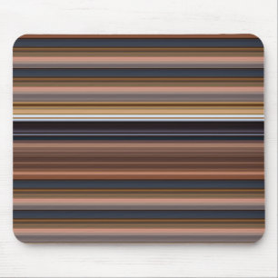 Cute blue brown stripes mouse mat