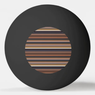 Cute blue brown stripes ping pong ball