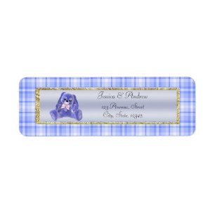 Cute Blue Bunny Baby Shower