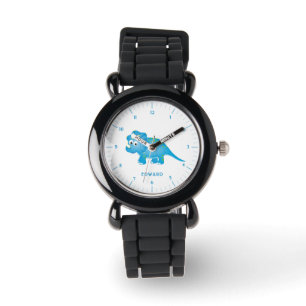 Cute blue cartoon dinosaur watch