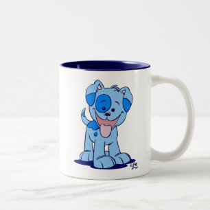 Cute Blue Cartoon Puppy Mug