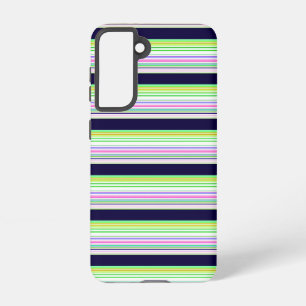 Cute blue colourful stripes samsung galaxy case