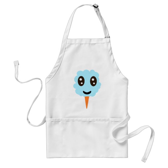 Cute Blue Cotton Candy Standard Apron (Front)