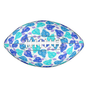 Cute blue' decorative pears pattern american football