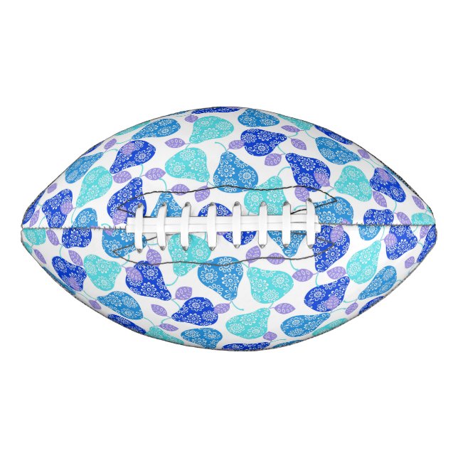 Cute blue decorative pears pattern american football (Front)