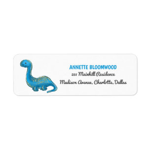 Cute Blue Dinosaur Birthday Party