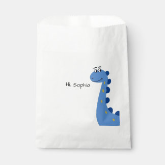 Cute Blue Dinosaur - Custom Name Sophia Favour Bags