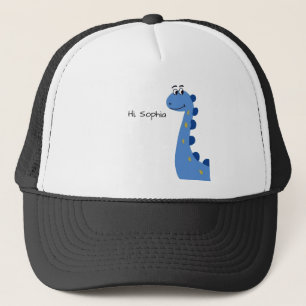 Cute Blue Dinosaur - Custom Name Sophia Trucker Hat