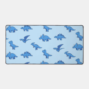 Cute Blue Dinosaur Desk Mat