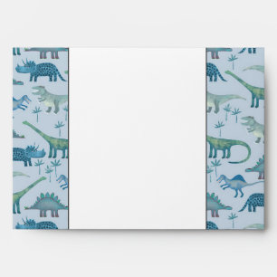 Cute Blue Dinosaur Pattern Envelope
